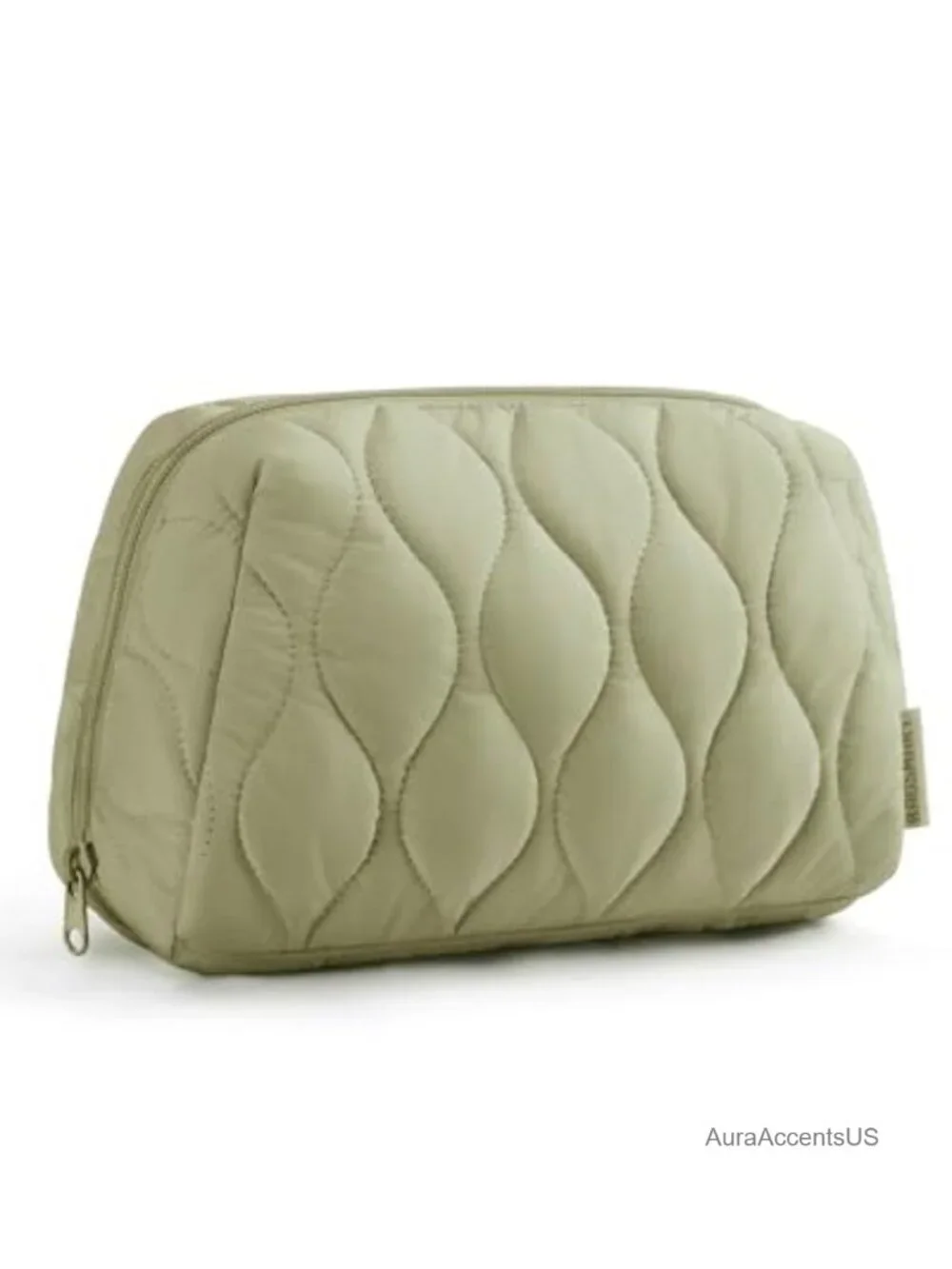 Puffy Padded Makeup Bag Wide Opening Travel Cosmetic Organizer with PVC Lining